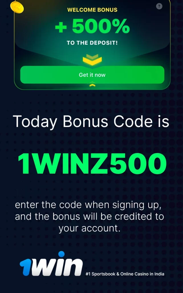 1win bonus code today