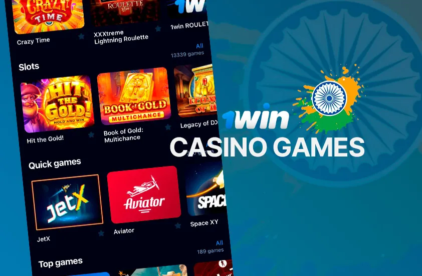 1win casino games in app